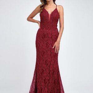 Sweetheart Neck Lace Bodice Prom Dress  JT220